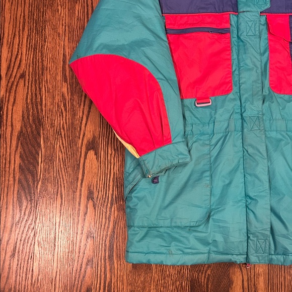 Vintage 80s Eddie Bauer Down Filled Vibrant Jacket - Picture 3 of 10